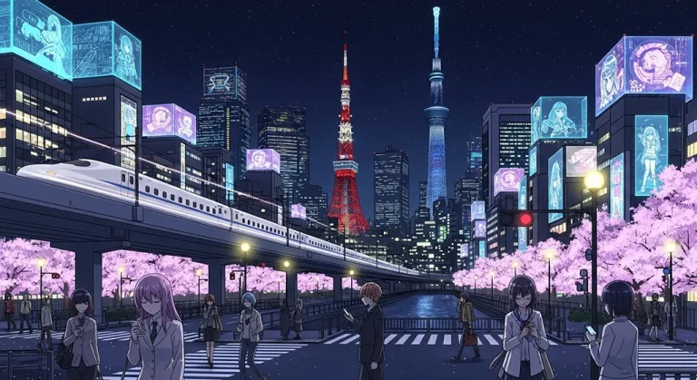 Ultra HD anime city 4K wallpaper design for desktop monitors and laptops