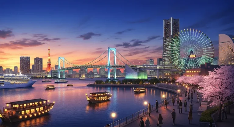 Japanese anime city ultra HD wallpaper for desktop and notebook screens