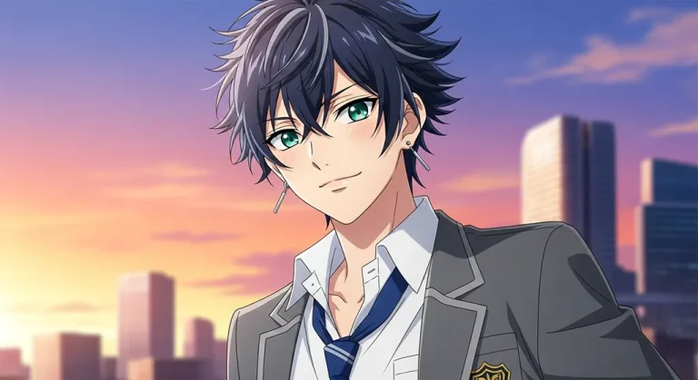 Cool anime boy 4K wallpaper design for laptops and desktop PCs