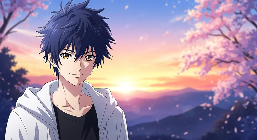 Aesthetic anime boy 4K wallpaper for computer screen backgrounds