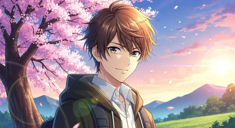 Aesthetic anime boy 4K wallpaper for computer screen backgrounds