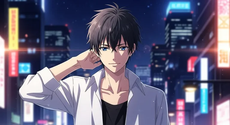 Anime boy aesthetic wallpaper in 4K ultra HD for laptop and desktop screens