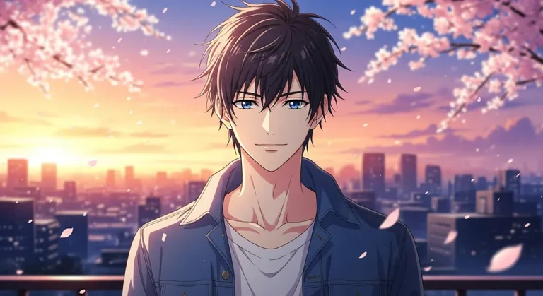 Anime boy detailed 4K desktop wallpaper, high-resolution background image