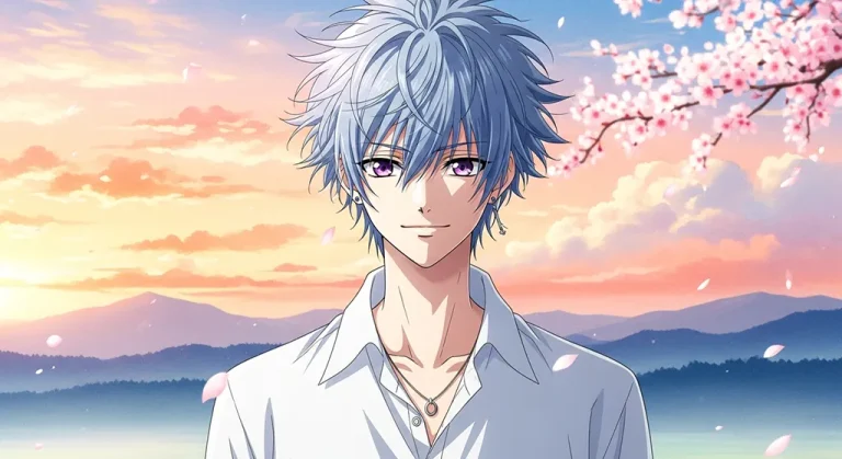 Cool anime boy 4K wallpaper design for laptops and desktop PCs