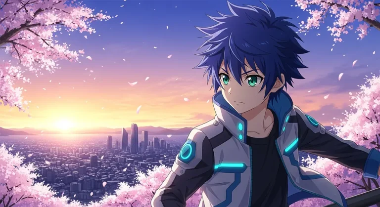 Japanese anime boy 4K background image for widescreen laptops and PCs