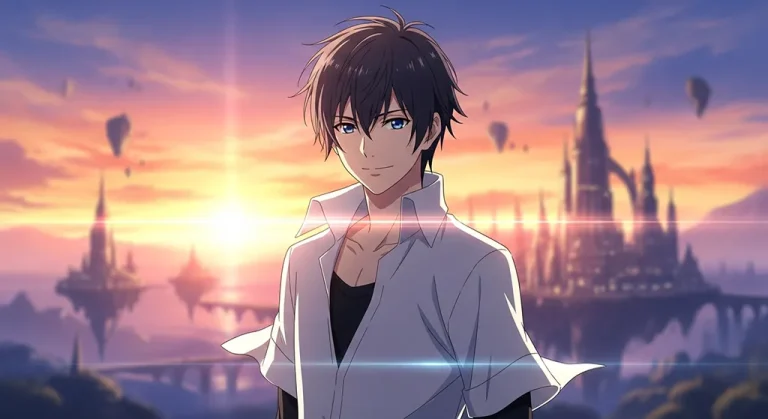 High-resolution anime boy 4K background image for desktop monitors and laptops