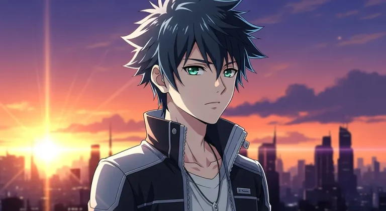 Cool anime boy 4K wallpaper design for laptops and desktop PCs