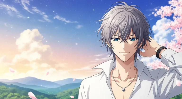 Cool anime boy 4K wallpaper design for laptops and desktop PCs