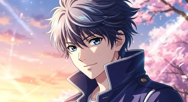 Aesthetic anime boy ultra HD 4K wallpaper background for laptop display