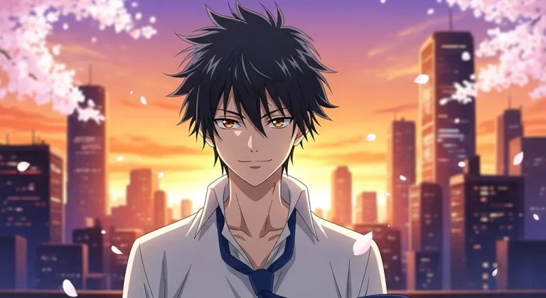 Anime boy stylish ultra HD 4K background wallpaper for desktops and PCs