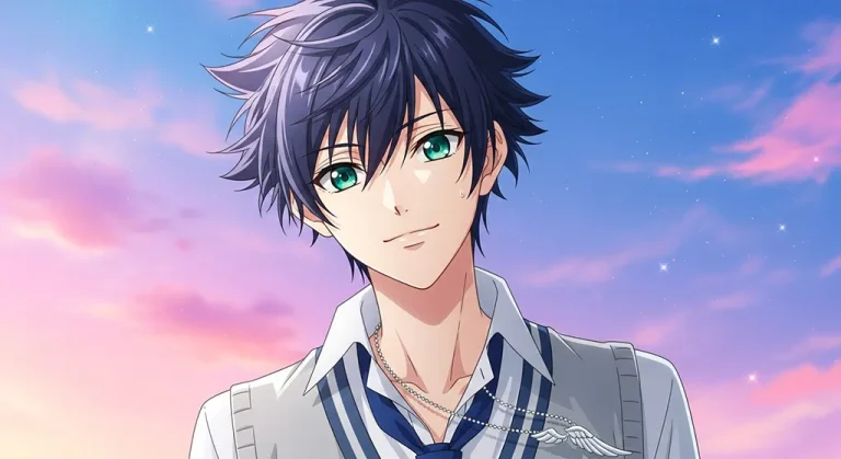 Aesthetic anime boy ultra HD 4K wallpaper background for laptop display