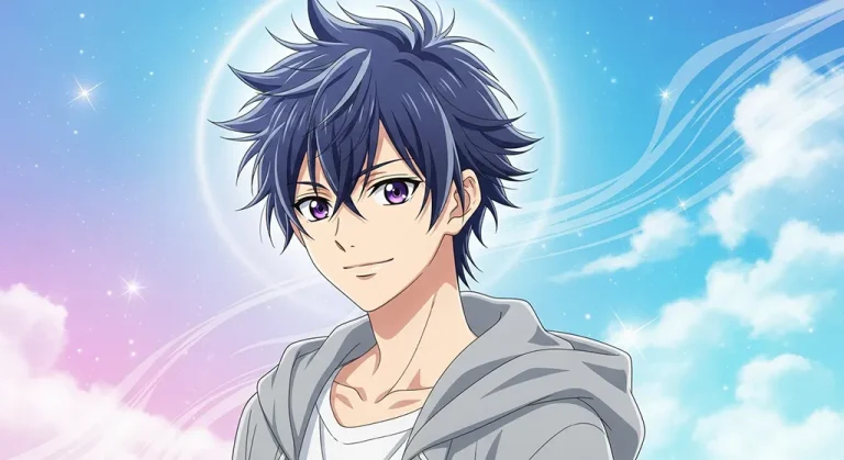 Anime boy detailed 4K desktop wallpaper, high-resolution background image