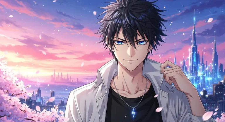 Stylish anime boy desktop wallpaper, 4K ultra HD for laptop display