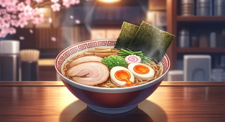 Anime food aesthetic wallpaper for laptop and desktop in 4K resolution