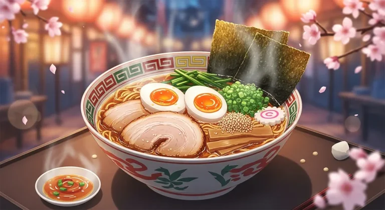 Anime food 4K wallpaper for desktop PC and laptop, Japanese cuisine background