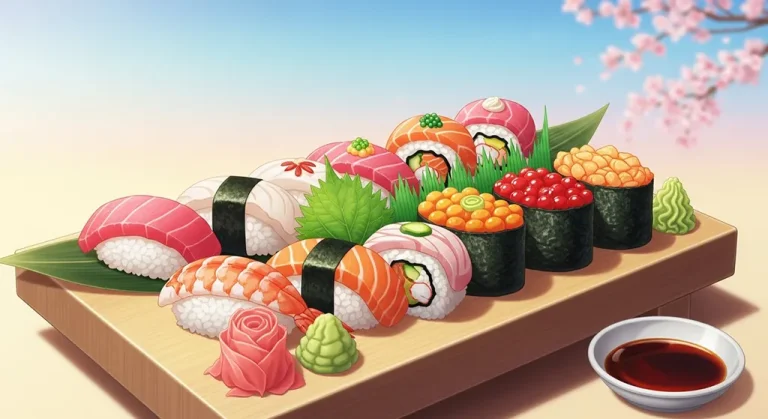 Japanese anime-inspired food wallpaper in 4K for PC and laptop monitors