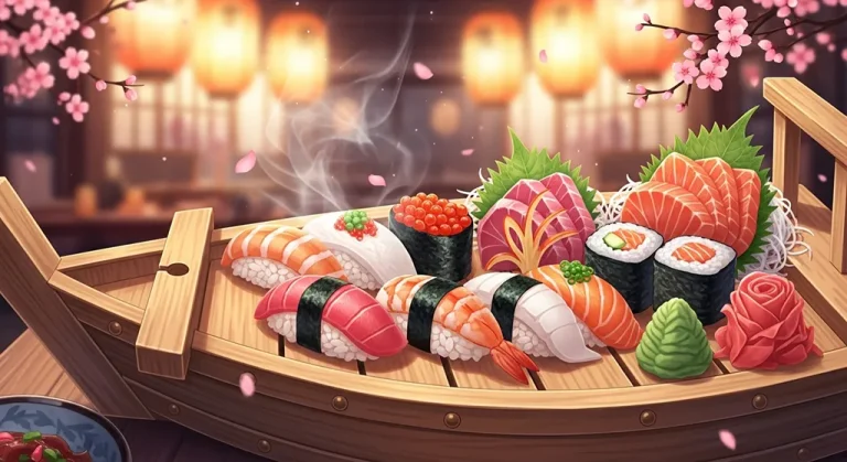 Japanese anime-inspired food wallpaper in 4K for PC and laptop monitors