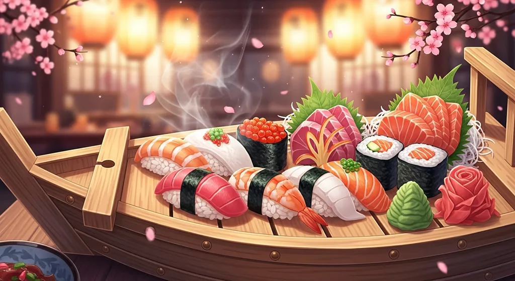 Japanese anime-inspired food wallpaper in 4K for PC and laptop monitors