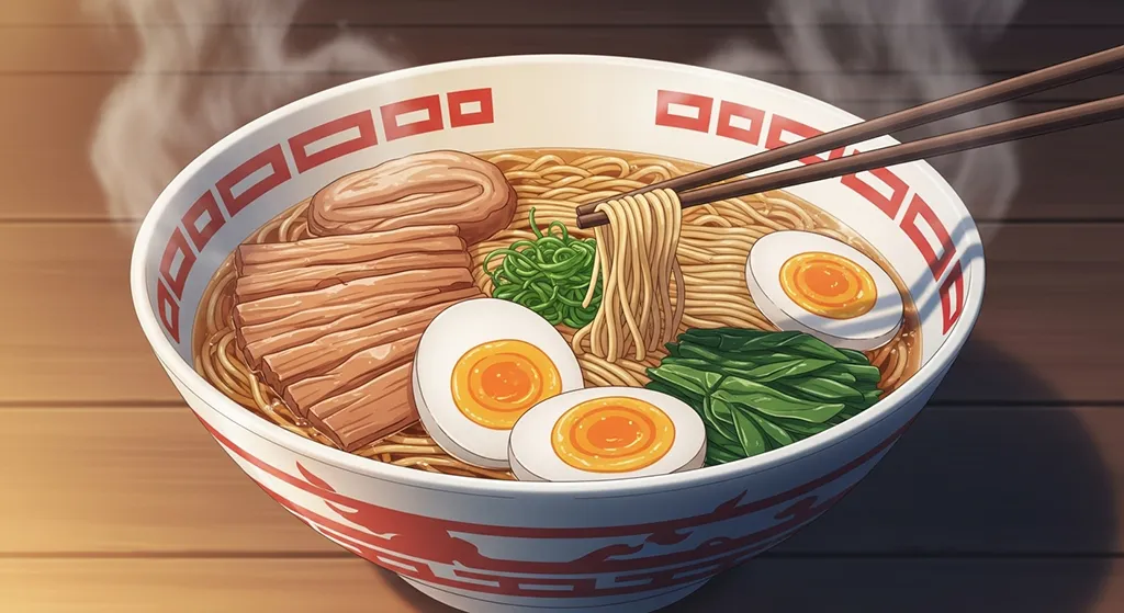 Stylish anime food desktop wallpaper, 4K ultra HD for laptop display