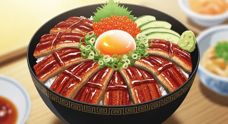 Anime food aesthetic wallpaper in 4K ultra HD for laptop and desktop screens