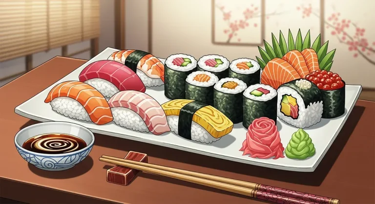 Stylish anime food desktop wallpaper, 4K ultra HD for laptop display