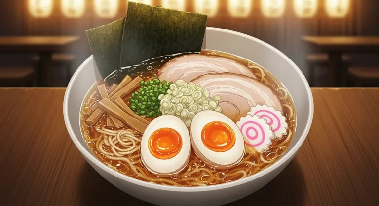 Anime food aesthetic wallpaper in 4K ultra HD for laptop and desktop screens