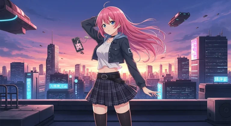 Ultra HD anime girl 4K wallpaper design for desktop monitors and laptops