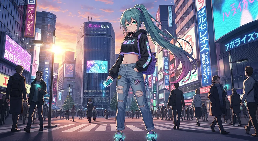 Cool Japanese anime girl HD wallpaper in 4K for laptop and desktop screens
