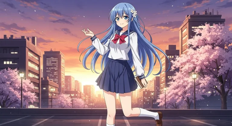 Anime girl ultra HD desktop wallpaper in 4K resolution for computer screens