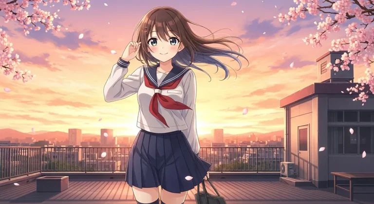 Anime girl 4K wallpaper for desktop PC and laptop, Japanese character background
