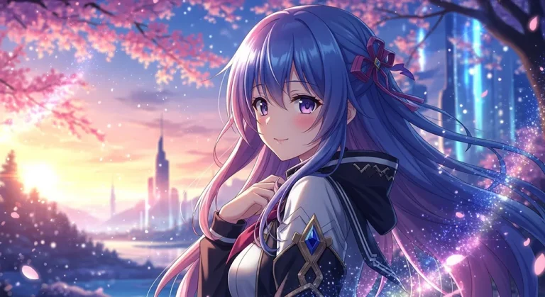 Anime girl wallpaper in 4K resolution, perfect for laptop and desktop setup