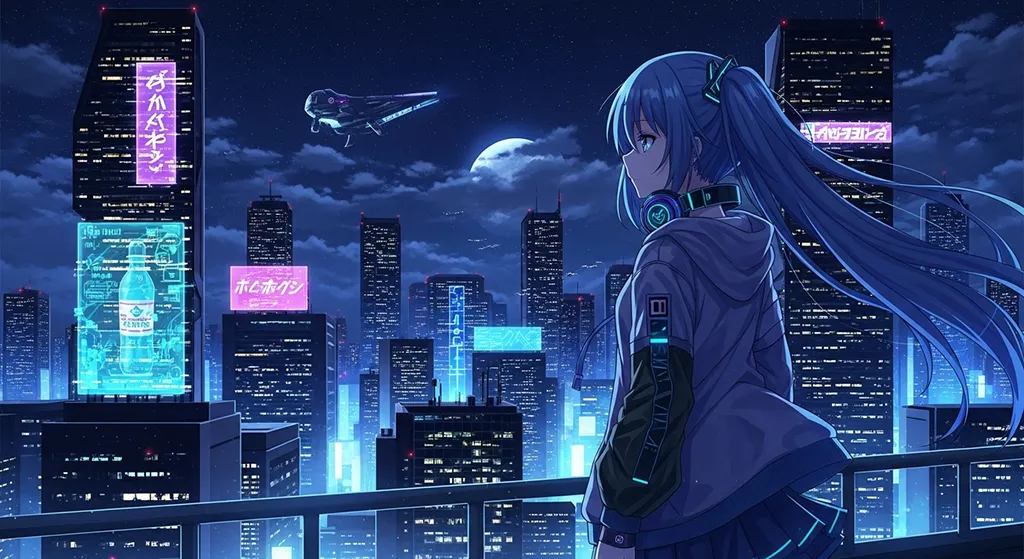 Japanese anime girl 4K background image for widescreen laptops and PCs