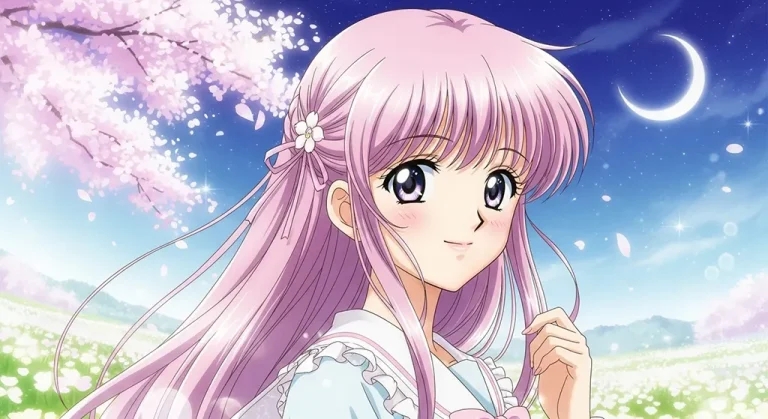 Aesthetic anime girl 4K wallpaper for computer screen backgrounds