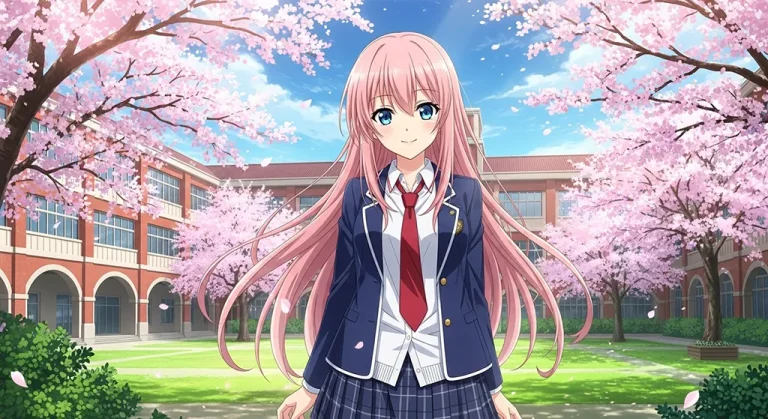 Cool anime girl 4K wallpaper design for laptops and desktop PCs