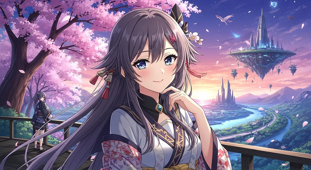 Anime girl 4K wallpaper for desktop PC and laptop, Japanese character background
