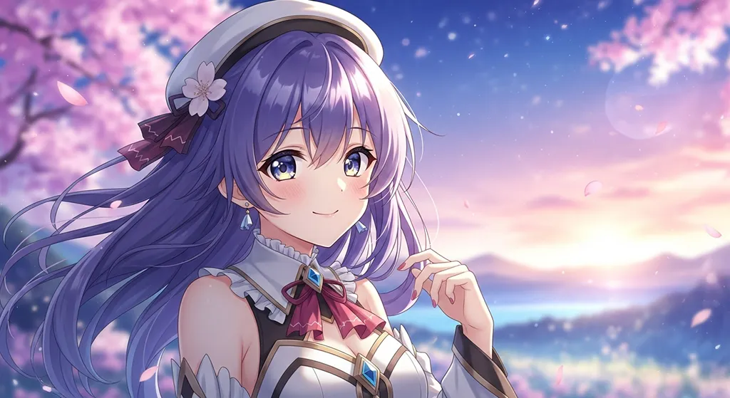 Cute anime girl HD wallpaper in 4K resolution for computer and notebook screens