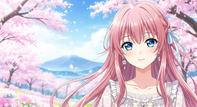 Japanese anime girl 4K background image for widescreen laptops and PCs