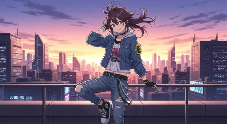 Anime girl aesthetic wallpaper for laptop and desktop in 4K resolution
