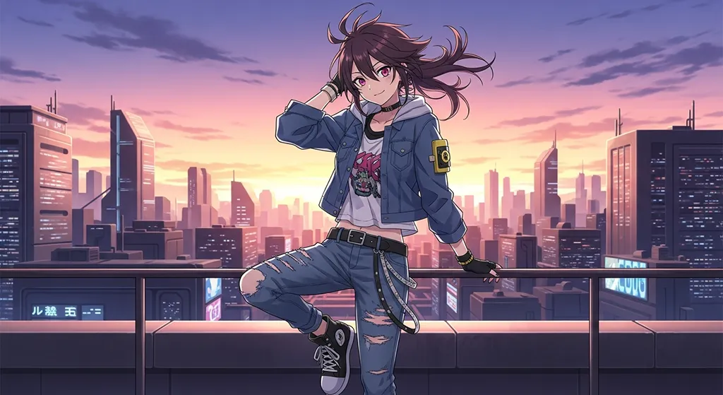 Anime girl aesthetic wallpaper for laptop and desktop in 4K resolution