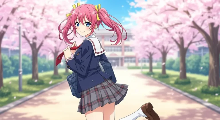 Ultra sharp anime girl 4K desktop wallpaper image for widescreen laptops