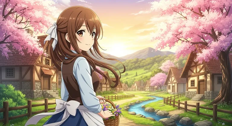 Japanese anime girl 4K background image for widescreen laptops and PCs