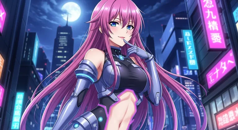 Aesthetic anime girl 4K wallpaper for computer screen backgrounds