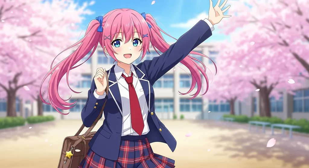 Aesthetic anime girl 4K wallpaper for computer screen backgrounds