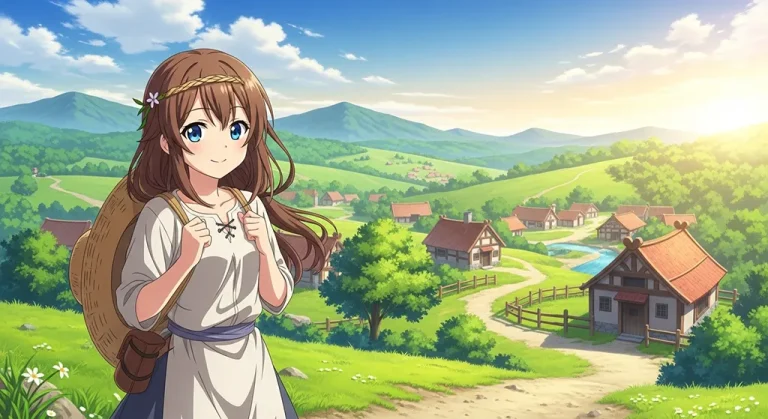 Anime girl detailed 4K desktop wallpaper, high-resolution background image