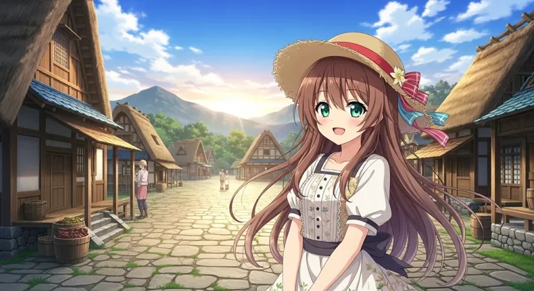 Stylish anime girl desktop wallpaper, 4K ultra HD for laptop display