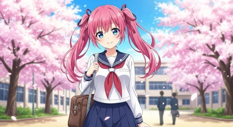 Stylish anime girl desktop wallpaper, 4K ultra HD for laptop display