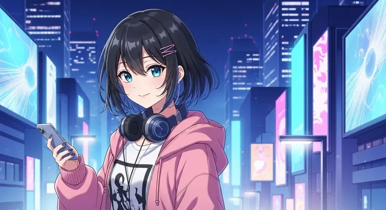 Cool Japanese anime girl HD wallpaper in 4K for laptop and desktop screens