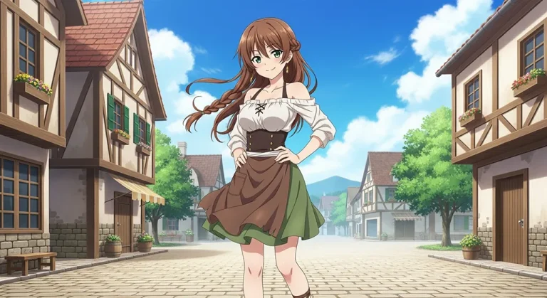 Japanese anime girl wallpaper in 4K for desktop PC and widescreen laptops