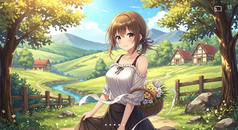 Japanese anime girl wallpaper in 4K for desktop PC and widescreen laptops