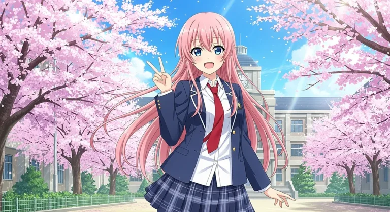 Cool anime girl 4K wallpaper design for laptops and desktop PCs